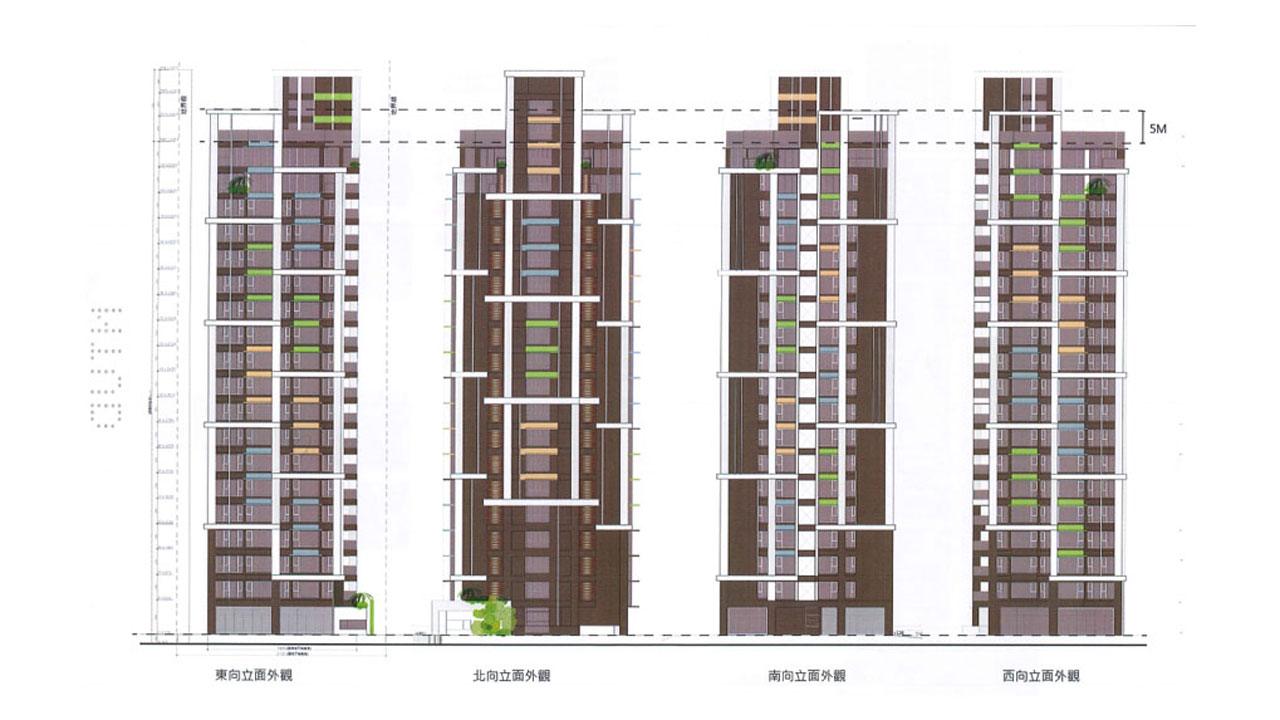環翠段集合住宅-立面