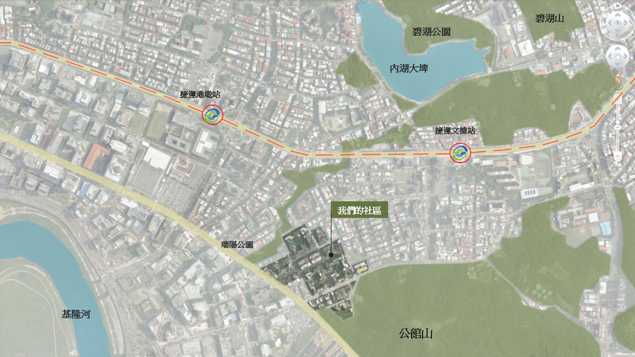 內湖陽光 都更案-基地綠帶串聯