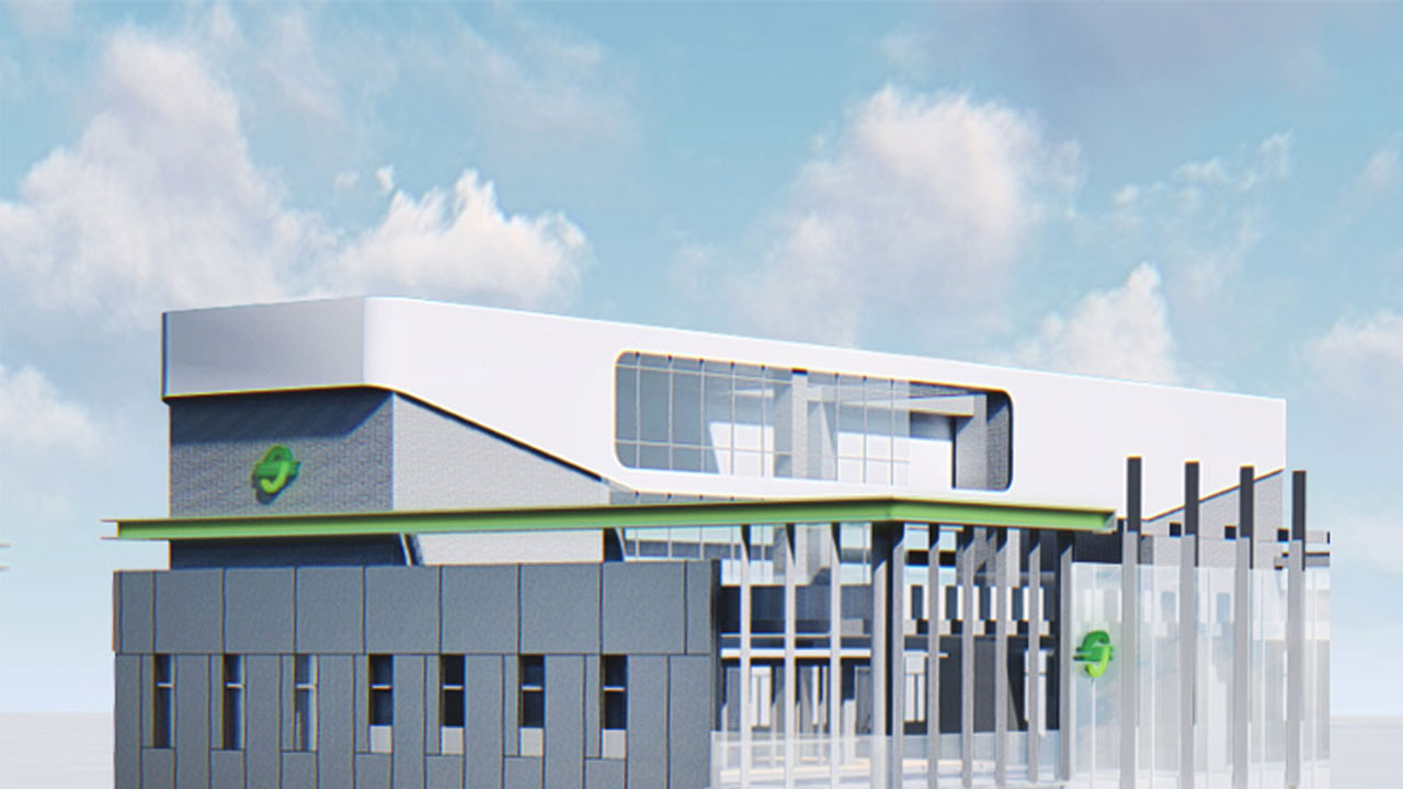 巨輪興業企業總部廠房-屋突3d